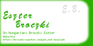 eszter broczki business card